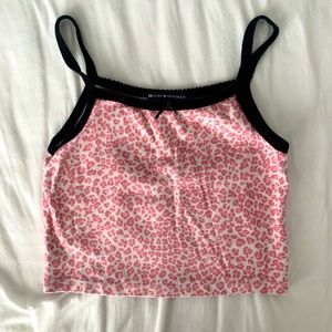 Brandy Melville Pink Cheetah Belle Tank